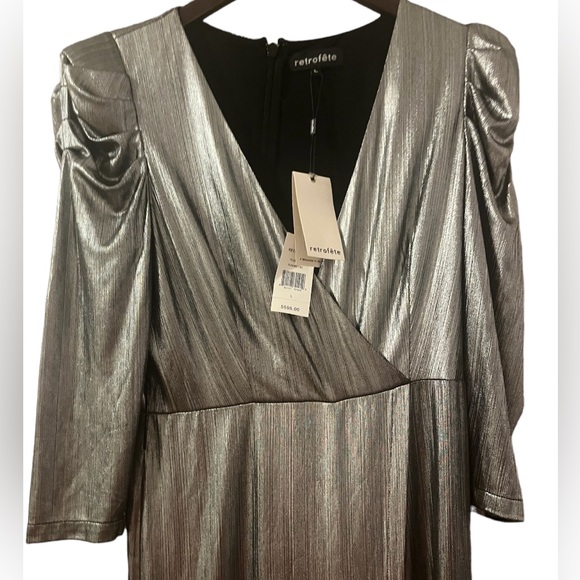 NEW NWT RETROFETE JUMPSUIT NWT METALLIC COLOR SIZE L - Picture 4 of 8